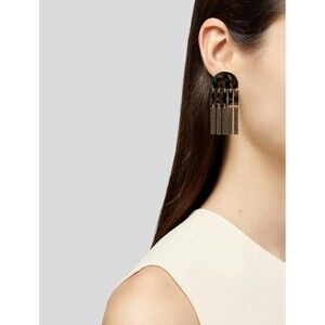 India Hicks Camo Drop Earrings Womens Multi Tortoise Resin Jewelry Retired